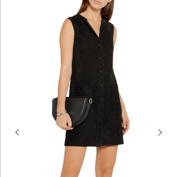 Helmut lang button suede mini dress - Picture 1 of 4